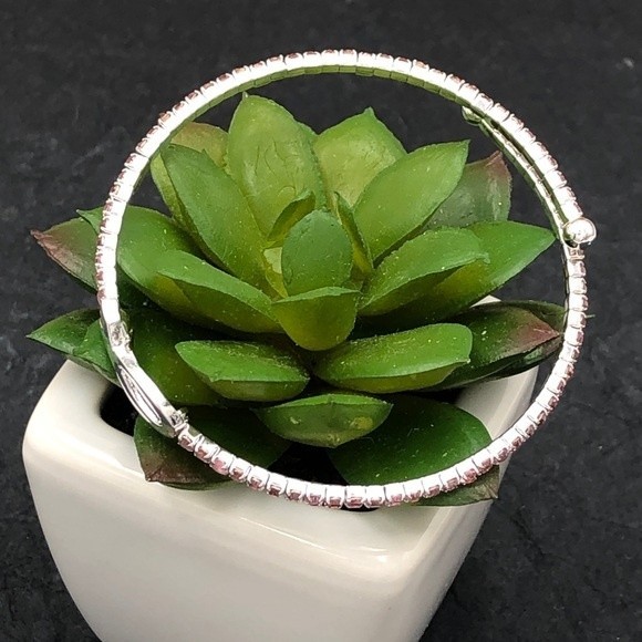 🌼 Pink Ribbon Cancer Rhinestone Bracelet - Picture 3 of 3